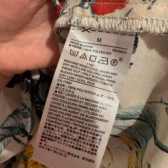 Floral Halter Top Banana Republic M Multicolor 100% Polyester Womens Summer Boho - Picture 6 of 7